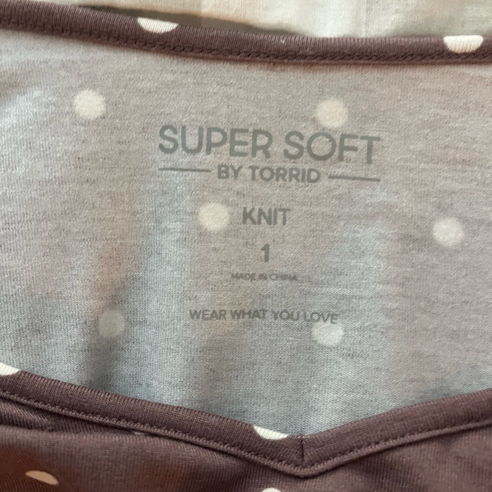 Torrid size 1 Polka Dot Women’s Top - Brown - Picture 9 of 9